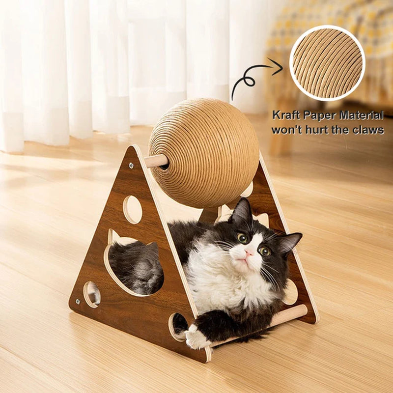 New Cat Toy Interactive Cat Scratcher Board Kitten Sisal Rope Ball Scratch Paws Pet Grinding Scratching Cats for Scratcher Toys