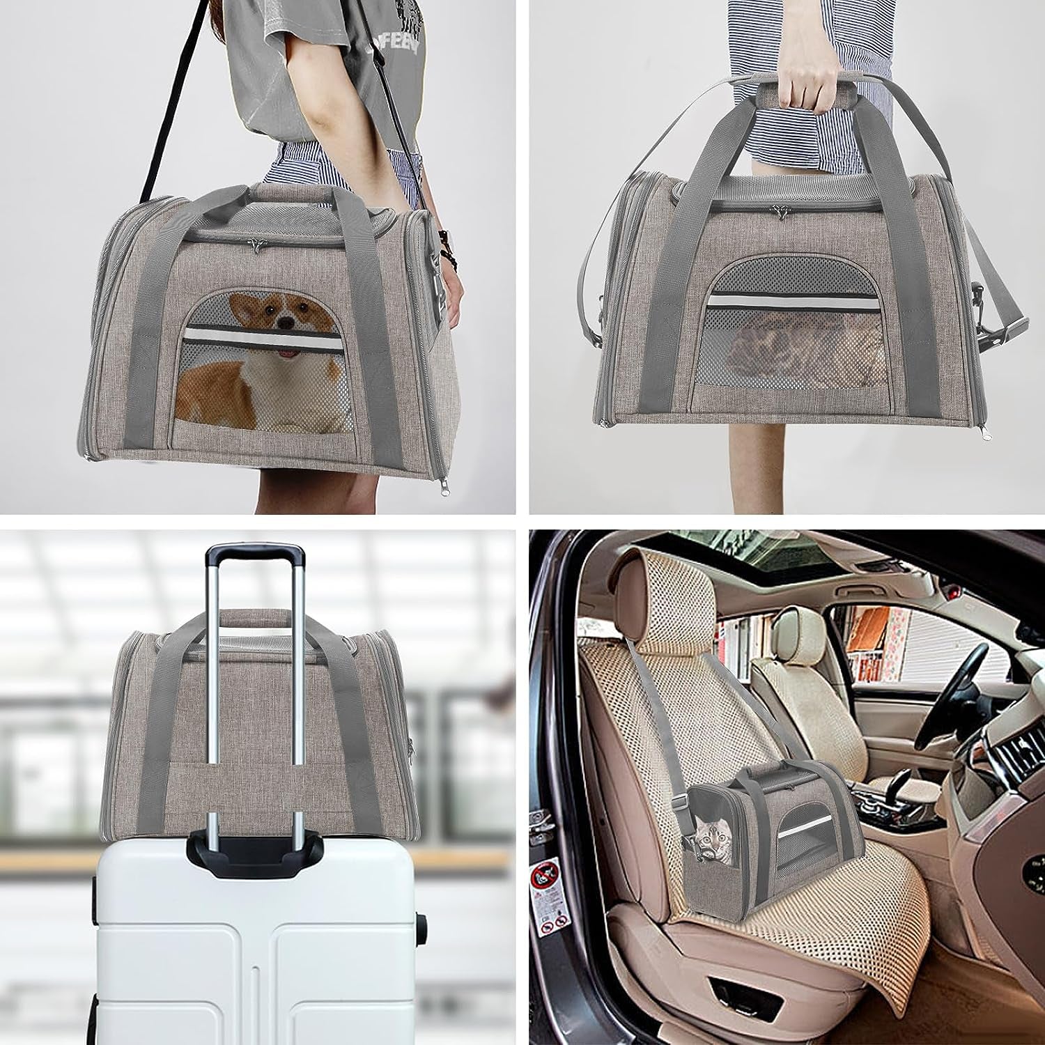 Pet Carrier Airline Approved Pet Carrier Dog Carriers for Small Dogs, Cat Carriers for Medium Cats Small Cats, Small Pet Carrier Small Dog Carrier Airline Approved Dog Cat Pet Travel Carrier